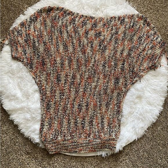 BCBGMAXAZRIA Slouchy Fringe Stretchy Sweater Knit Pullover Womens Size Large - Picture 2 of 10